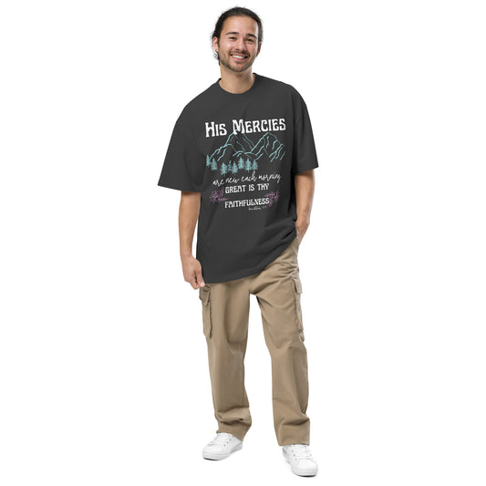 Oversized His Mercies t-shirt